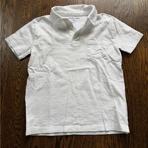 JCrew Crewcuts boy’s white polo shirt - size 6-7
